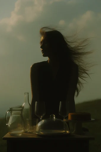 Spectral Sage Silhouette style reference image — ethereal glow