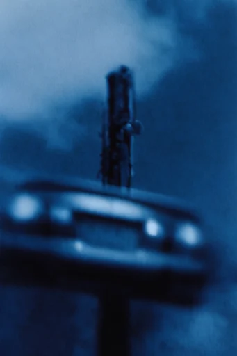 Nocturnal Cyanotype Melancholy style AI image example 2