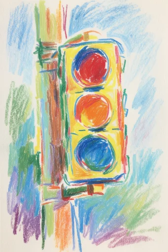 Vibrant Naive Sketchbook style reference image — vibrant wax pastel aesthetic
