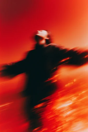 Crimson Nocturnal Blur moodboard — generate AI images in this style