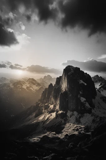 Monochrome Liminal Noir style reference image — high-contrast monochrome photography