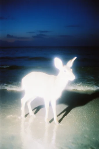 Spectral Nocturnal Glow style reference image — overexposed white glow