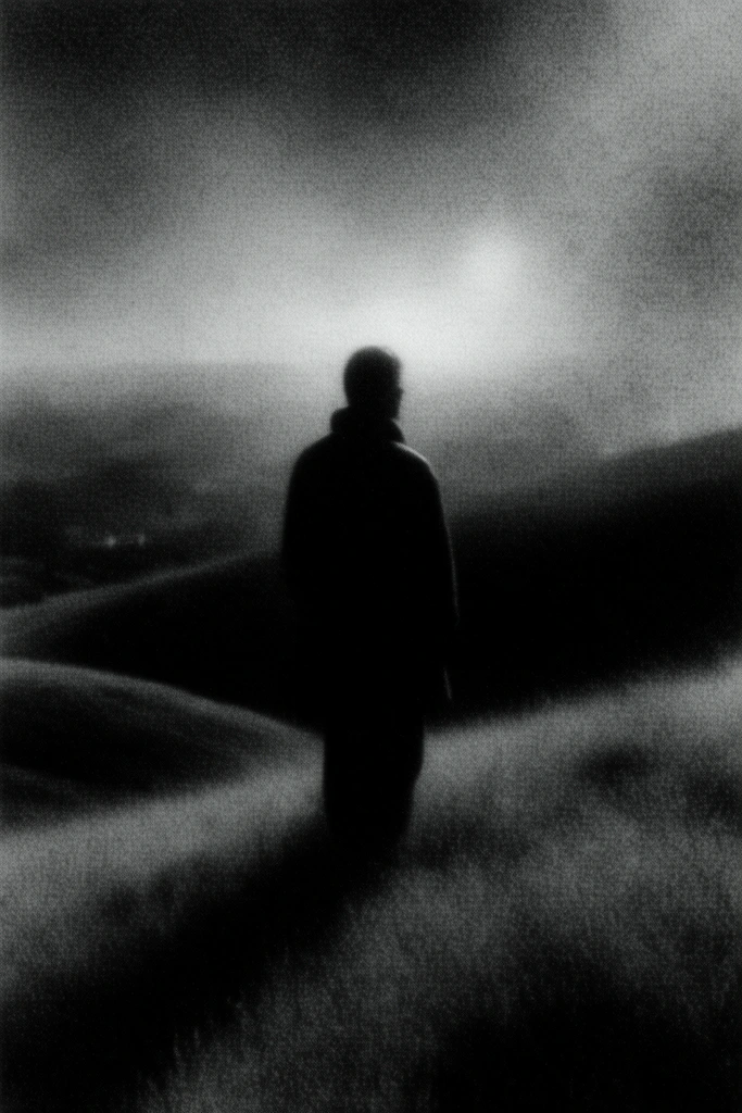Cinematic Monochrome Noir style AI image example 2