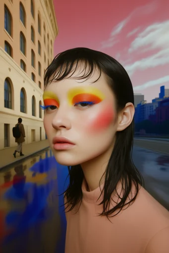Surrealist Editorial Beauty style reference image — hyper-realistic macro beauty