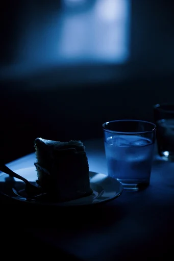 Electric Cobalt Noir style reference image — cinematic chiaroscuro