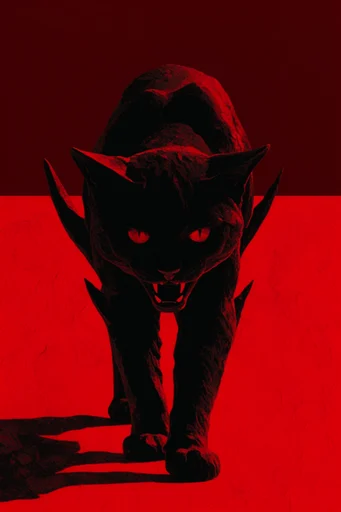 Crimson Noir Graphic style reference image — gritty ink bleed