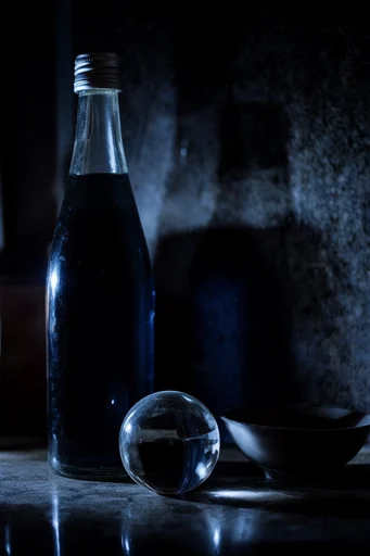 Cinematic Nocturnal Noir style reference image — chiaroscuro lighting