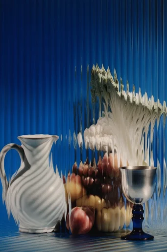 Fragmented Optical Surrealism style reference image — slit-scan distortion