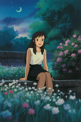 Nocturnal Spectral Anime style reference image — gothic fantasy atmosphere