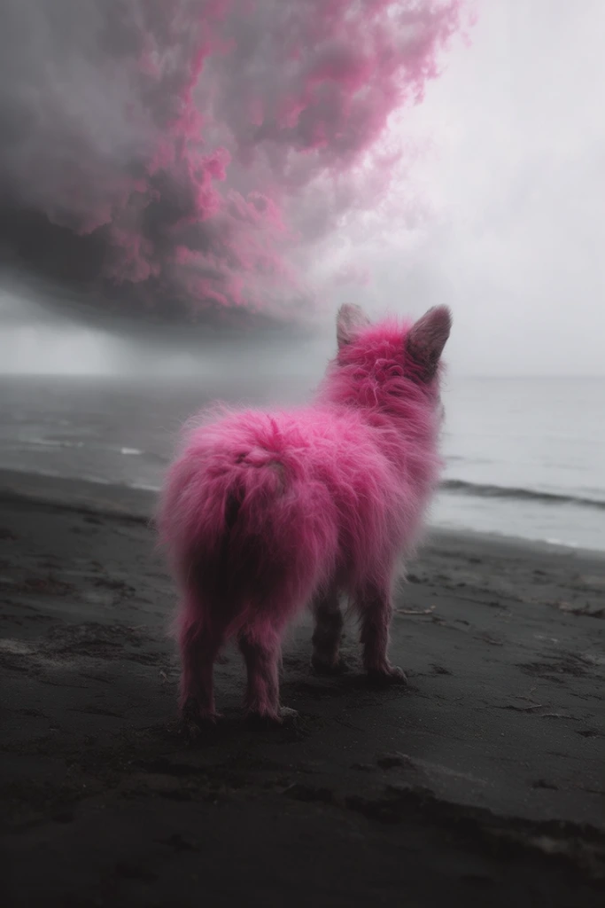 Surreal Neon Melancholy style AI image example 3