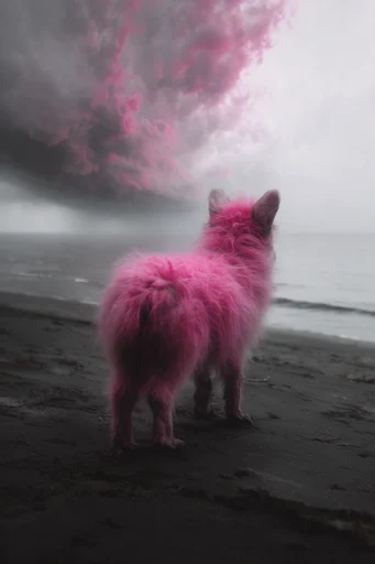 Surreal Neon Melancholy style AI image example 3