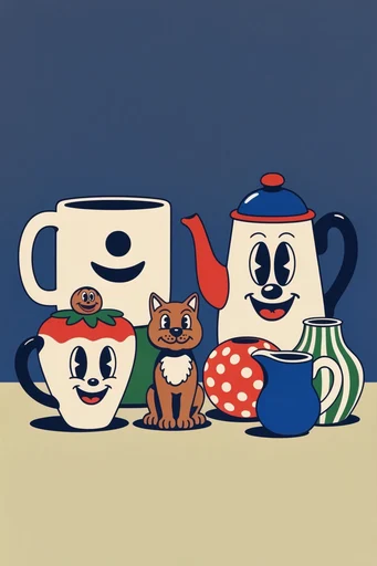 Vintage Rubber Hose Revival style reference image — vintage mascot illustration