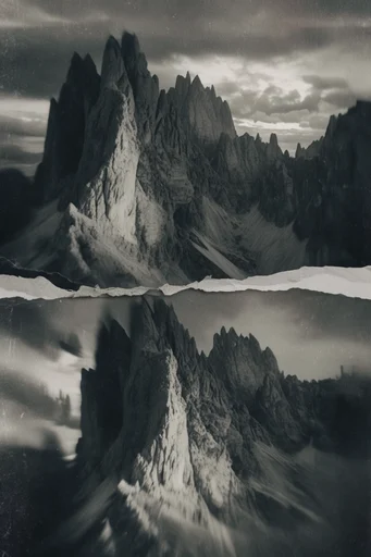 Distressed Analog Noir style reference image — glitch art