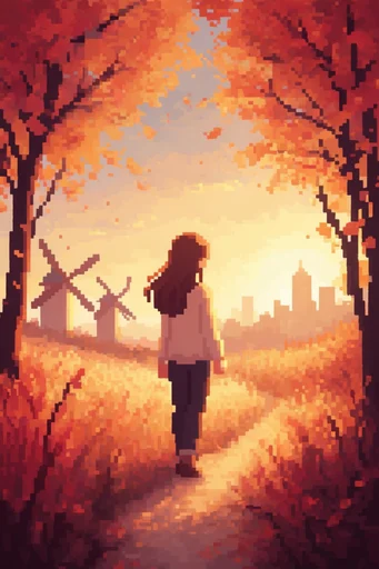 Nostalgic Golden Autumn moodboard — generate AI images in this style