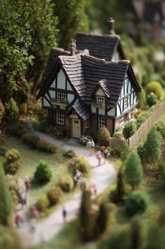 Macro Miniature Worlds style reference image — shallow depth of field