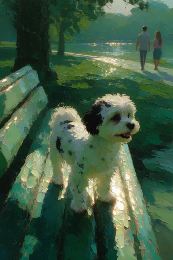 Luminous Impasto Waters style reference image — high-contrast chiaroscuro