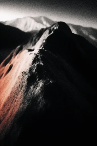 Visceral Spectral Noir style reference image — high-contrast monochrome
