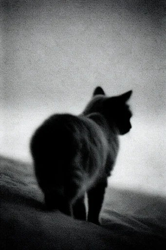 Ethereal Analog Noir style reference image — mysterious shadow silhouettes