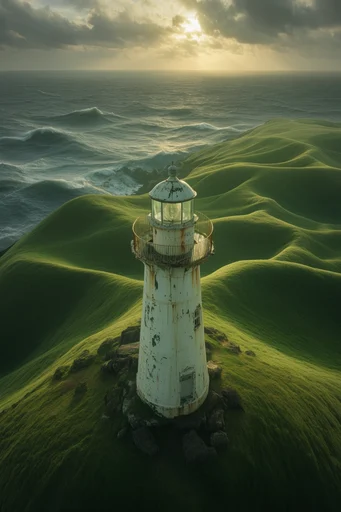 Sculptural Verdant Landscapes style reference image — rhythmic organic patterns