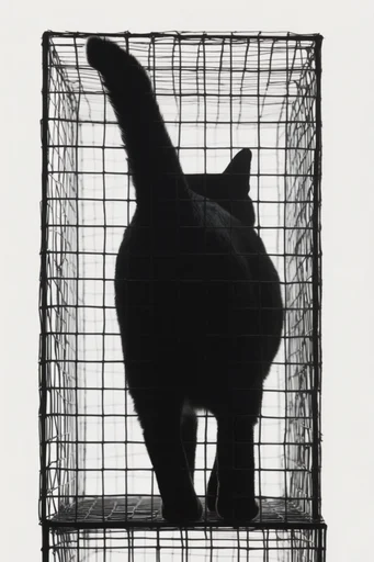 Monochrome Graphic Grids style reference image — backlit composition