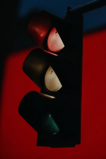 Cinematic Crimson Noir style reference image — sharp graphic silhouettes
