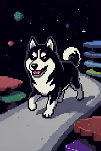 Nostalgic Cosmic Pixelism style reference image — nostalgic computer graphics