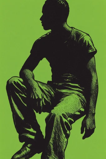 Acid Relief Printmaking style reference image — gritty zine aesthetic