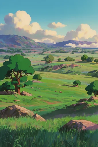 Nostalgic Pastoral Fantasy style reference image — nostalgic 2d hand-drawn animation