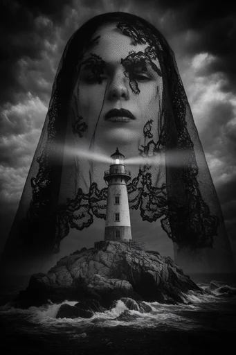 Ethereal Gothic Noir style reference image — high contrast noir