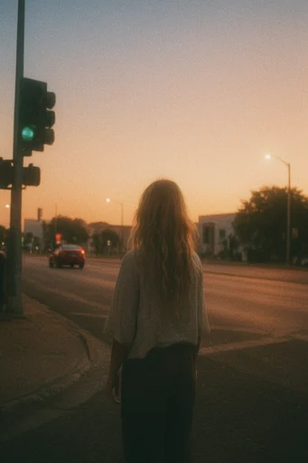 Analog Twilight Solitude style reference image — analog film grain
