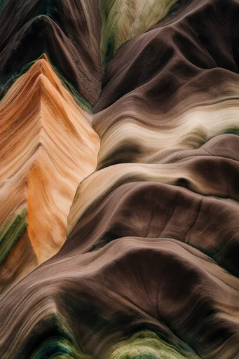 Organic Geological Surrealism style reference image — biomorphic topography