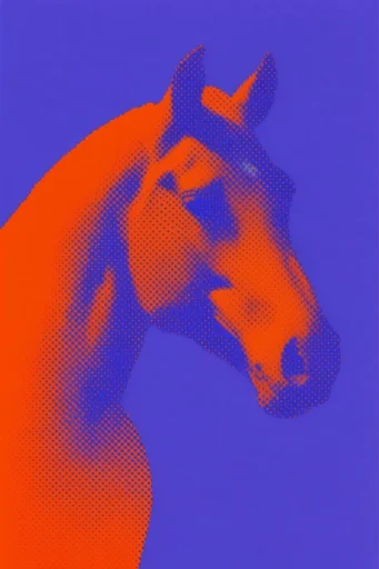Graphic Halftone Synthesis style AI image example 3