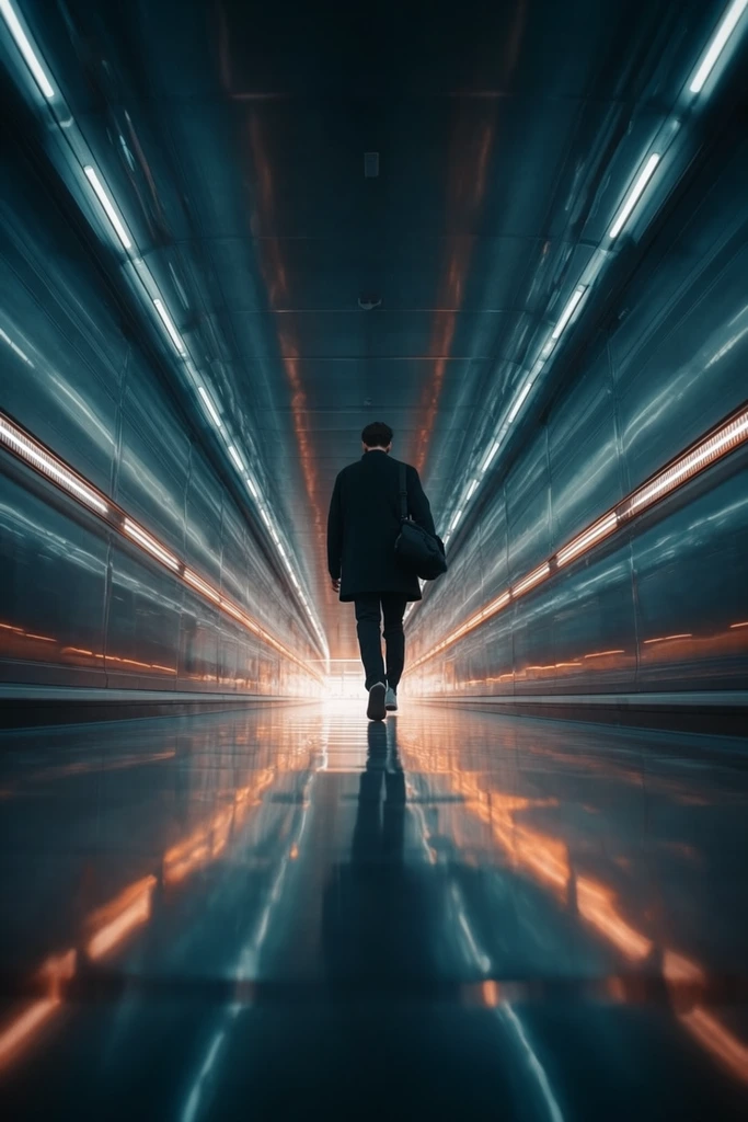 Cinematic Nocturnal Transit style AI image example 1