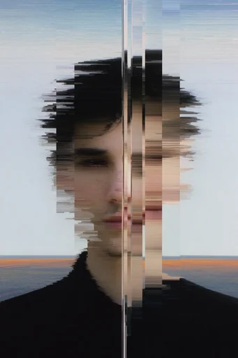 Fragmented Structural Portraiture style AI image example 2