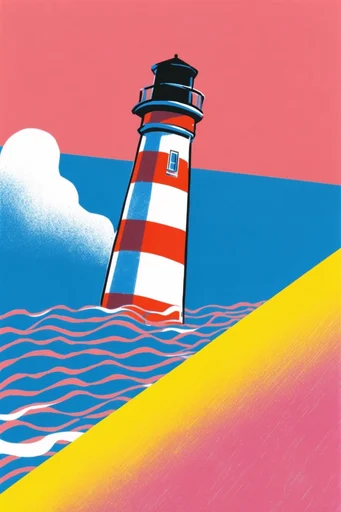Graphic Retro Printmaker style reference image — mid-century graphic design