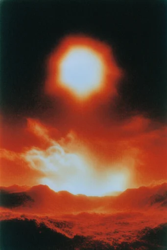 Radiant Analog Catastrophe style reference image — heavy analog film grain