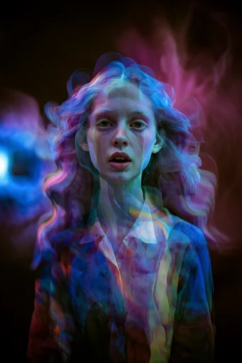 Surreal Chromatic Glitch moodboard — generate AI images in this style