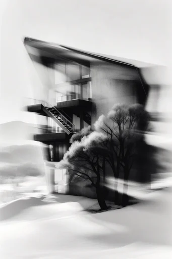 Kinetic Monochrome Avant-Garde style reference image — kinetic motion blur