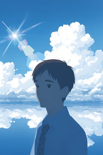 Ethereal Pastel Anime style reference image — nostalgic solitude