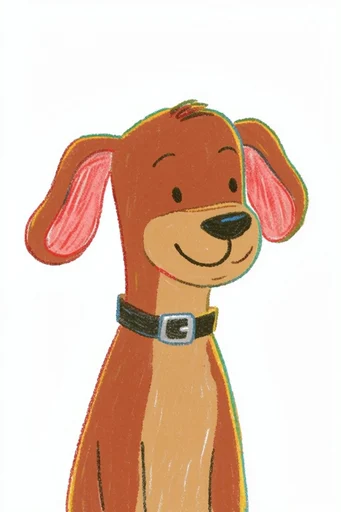 Textured Naive Storybook style reference image — flat graphic composition