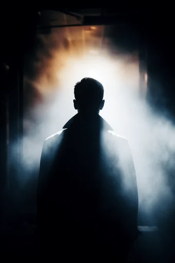 Cinematic Nocturnal Noir style reference image — cool blue monochrome