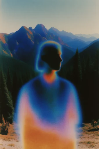 Thermal Grain Chromaticism style reference image — high-contrast silhouette