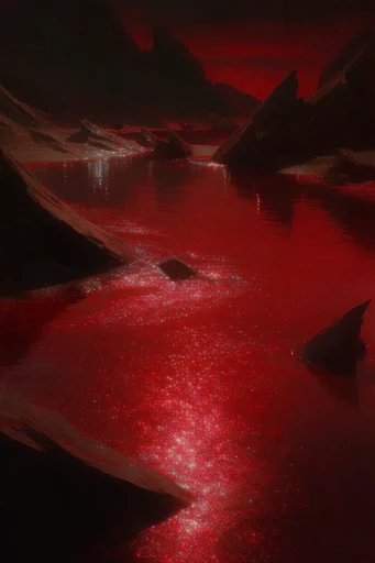 Cinematic Crimson Nocturne style AI image example 2
