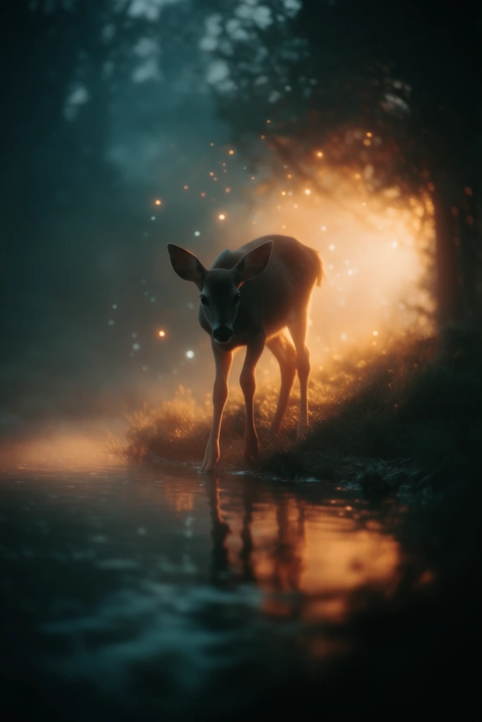 Luminous Nocturnal Silhouette style AI image example 3