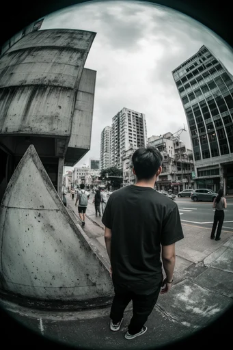 Monolithic Brutalist Distortion style reference image — brutalist architecture