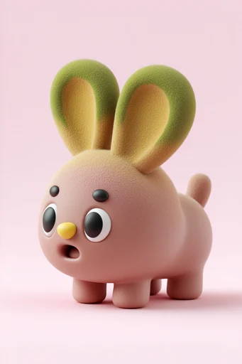 Whimsical Tactile 3D style AI image example 3