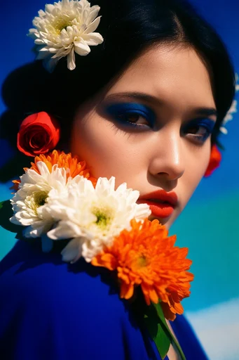 Hyper-Chromatic Surreal Glamour style reference image — hyper-saturated color palette