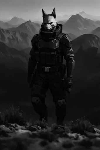Gritty Atmospheric Concept style reference image — full-body portrait