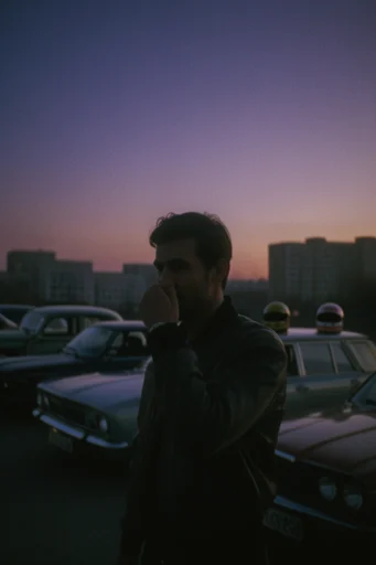 Nostalgic Twilight Solitude style reference image — analog film grain
