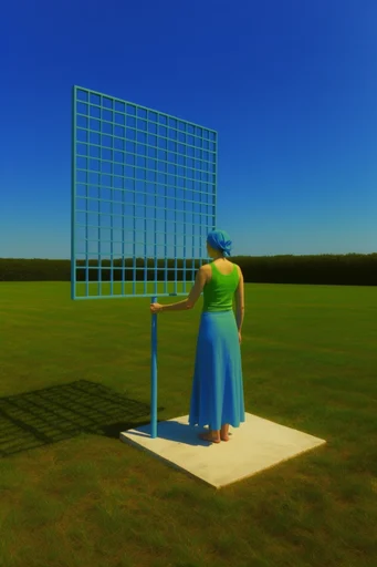 Precision Geometric Surrealism moodboard — generate AI images in this style